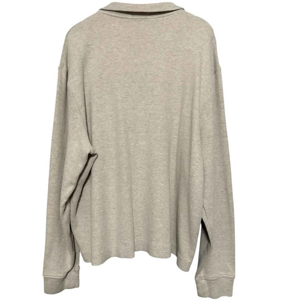 Polo Ralph Lauren Men’s Size XXL Light Heather Gray Estate Rib 1/4 Zip Sweater